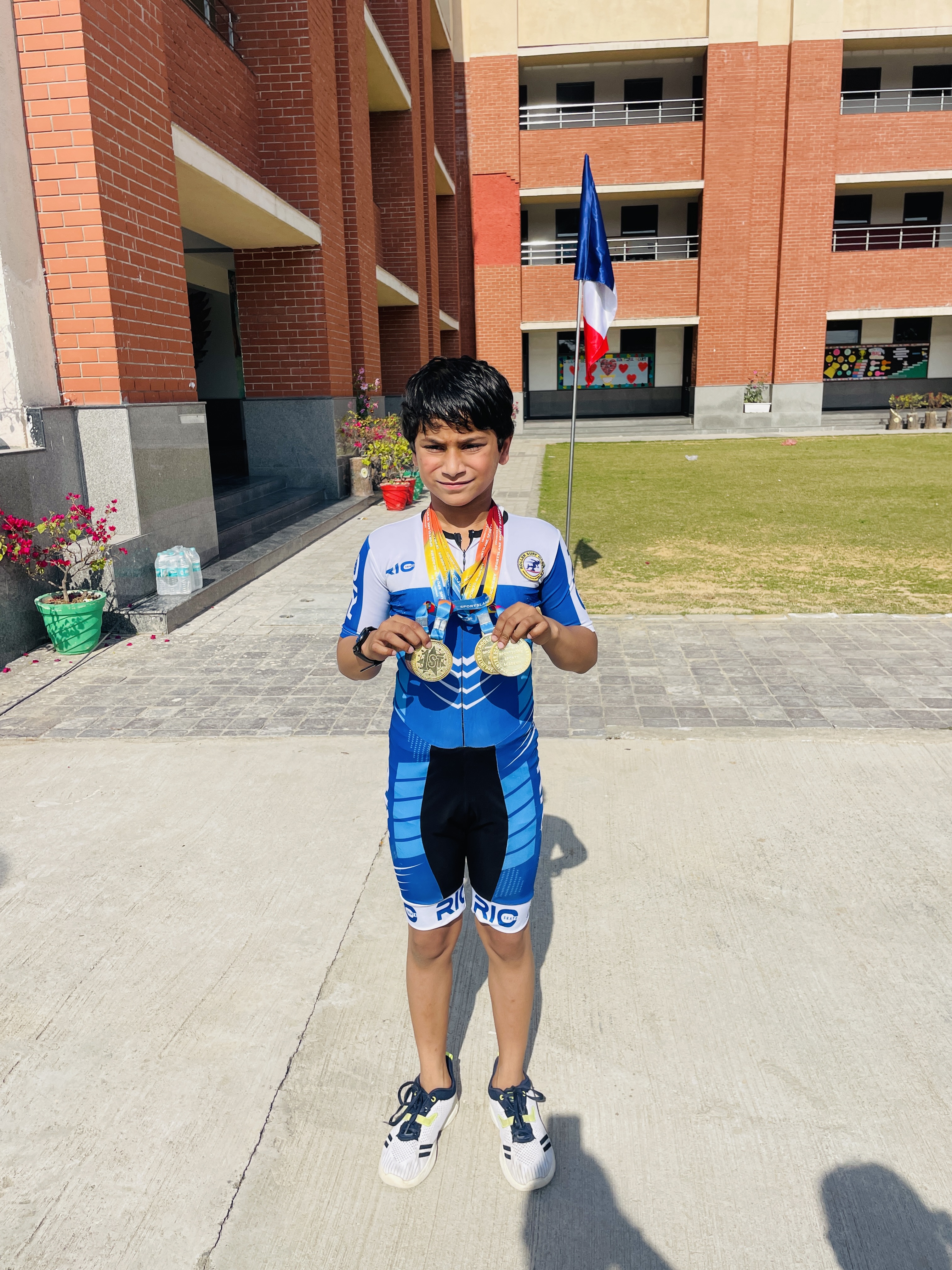 Athletic and Skating Medals for Aarav